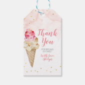 サンキューアイスクリームブライダルシャワーのお願い ギフトタグ (正面)