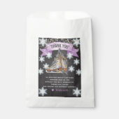 サンキューアイススケートで滑るガール誕生日 フェイバーバッグ (正面)