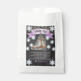 サンキューアイススケートで滑るガール誕生日 フェイバーバッグ