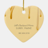 サンキューアピールハニードリップイエローオーナメント セラミックオーナメント (裏面)