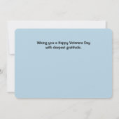 サンキューアメリカ国旗の退役軍人デイフラットカード 招待状 (裏面)