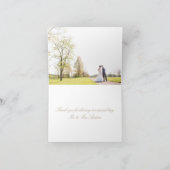 サンキューアンティーク金ゴールド白写真 サンキューカード (内部)