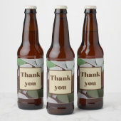 サンキューアースートーン写真ビーチ感謝していシーグラス ビールラベル (ボトル)