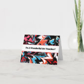 サンキューアート先生抽象芸術アート サンキューカード (正面)