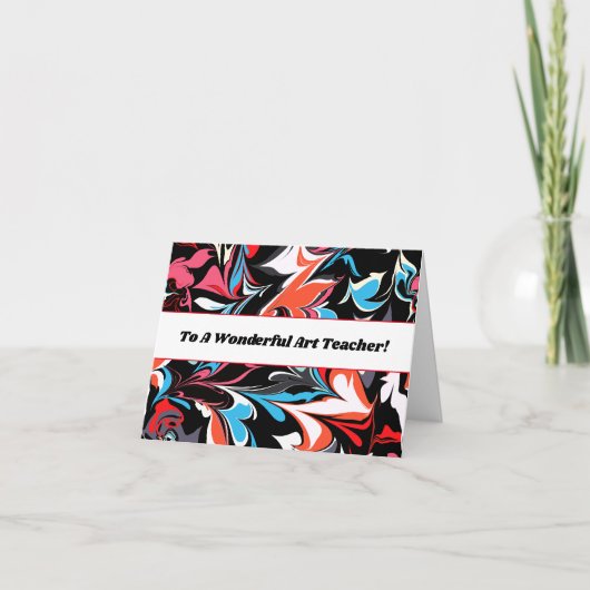 サンキューアート先生抽象芸術アート サンキューカード (正面)