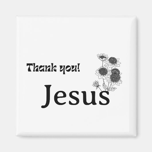 サンキューイエスサンフラワーマグネット マグネット (正面)