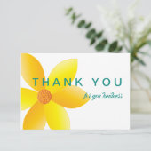サンキューイエローデイジーアクアブルー サンキューカード (スタンド正面)