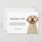 サンキューイエローラブラドール赤ちゃんシャワーカード サンキューカード (正面)