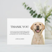 サンキューイエローラブラドール赤ちゃんシャワーカード サンキューカード (スタンド正面)