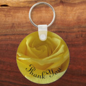 サンキューイエローローズフォトパステルガーデンフラワー キーホルダー (正面)