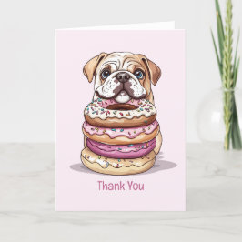 サンキューイングリッシュ誕生日ブルドッグ サンキューカード