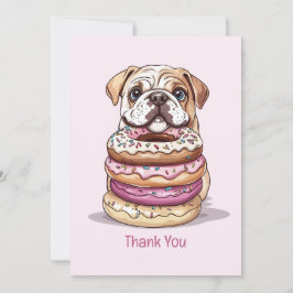 サンキューイングリッシュ誕生日ブルドッグ サンキューカード