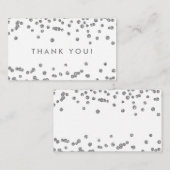 サンキューインサートシルバーグリッター紙吹雪白 エンクロージャーカード (正面/裏面)