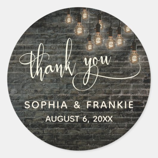 サンキューインダストリアルブリック、ヴィンテージエジソンライト ラウンドシール (正面)