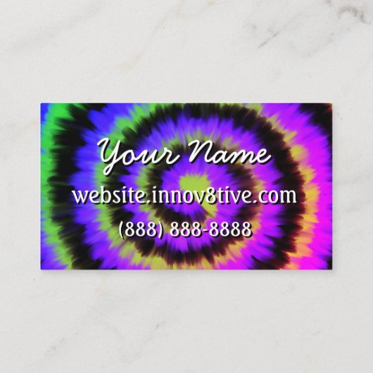 サンキューインノフ8イティブポスダーク絞り染め 名刺 (裏面)