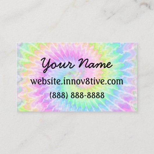 サンキューインノフ8ポジティブ絞り染め 名刺 (裏面)