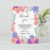 サンキューウェディングフラワーウォーターカラー 招待状 (スタンド正面)
