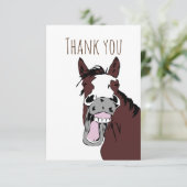 サンキューウォーターおもしろいカラーホース笑い自然アート サンキューカード (スタンド正面)