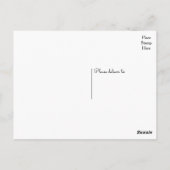 サンキューウォーターカラーオレンジブラックローレルハート ポストカード (裏面)