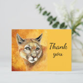 サンキューウォーターカラークーガープーママウンテンライオン サンキューカード (スタンド正面)