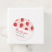 サンキューウォーターカラーストロベリーベビーシャワー フェイバータグ (インサイチュ)