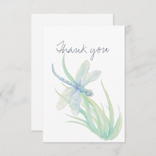 サンキューウォーターカラートンフライ自然アート サンキューカード (正面/裏面)