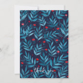 サンキューウォーターカラーナイトガーデン – ターコイズ サンキューカード (正面)