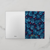 サンキューウォーターカラーナイトガーデン – ターコイズ 箔シーズンカード (外側レイダウン)