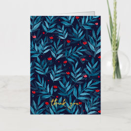 サンキューウォーターカラーナイトガーデン – ターコイズ 箔シーズンカード