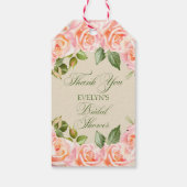 サンキューウォーターカラーバラブライダルシャワー ギフトタグ (裏面)