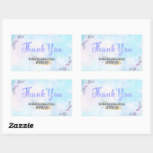 サンキューウォーターカラーパステル 長方形シール (シート)