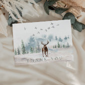 サンキューウォーターカラーフォレストディアー カード