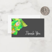 サンキューウォーターカラーフローラオーキッドアート ノートカード (正面/裏面インサイチュ)