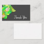 サンキューウォーターカラーフローラオーキッドアート ノートカード (正面/裏面)