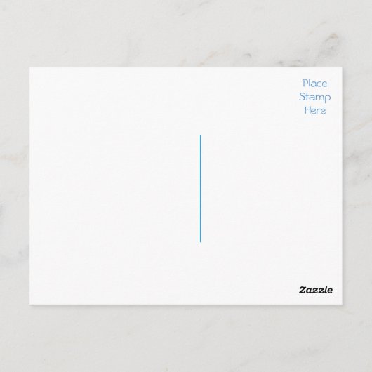 サンキューウォーターカラーフローラリースブルーポストカード ポストカード (裏面)