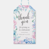 サンキューウォーターカラーフローラ素朴ウッドファームハウス ギフトタグ (正面)