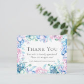 サンキューウォーターカラーフローラ&ウッド素朴クーポン ポストカード (スタンド正面)