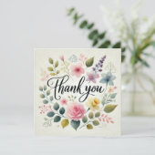 サンキューウォーターカラープリントデザイン 招待状 (スタンド正面)