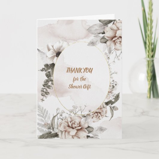 サンキューウォーターカラーホワイトとタンバラ サンキューカード (正面)