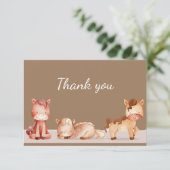 サンキューウォーターカラーホースファーム動物 サンキューカード (スタンド正面)