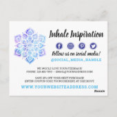 サンキューウォーターカラーマンダラメタフィシカルYoga ポストカード (裏面)