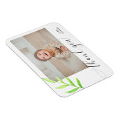 サンキューウォーターカラーリーフスワッシュベビーフォトシック マグネット (右側)