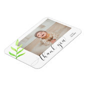 サンキューウォーターカラーリーフスワッシュベビーフォトシック マグネット (左側)