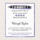 サンキューウォーターカラー満月の月のサイクルカード (内部フラット)