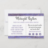 サンキューウォーターカラー満月の月のサイクルカード 招待状 (裏面)