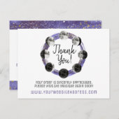 サンキューウォーターカラー満月の月のサイクルナイト ポストカード (正面/裏面)