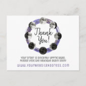 サンキューウォーターカラー満月の月のサイクルナイト ポストカード (正面)