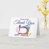 サンキューウォーターカラー裁縫機グリーティングカード カード (黄色い花)