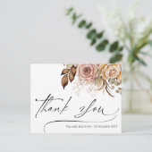 サンキューウォーターカラーBohoフローラはがき ポストカード (スタンド正面)