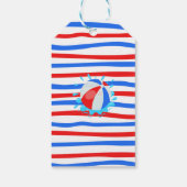 サンキューウォータースライドサマー赤白青パーティー ギフトタグ (裏面)